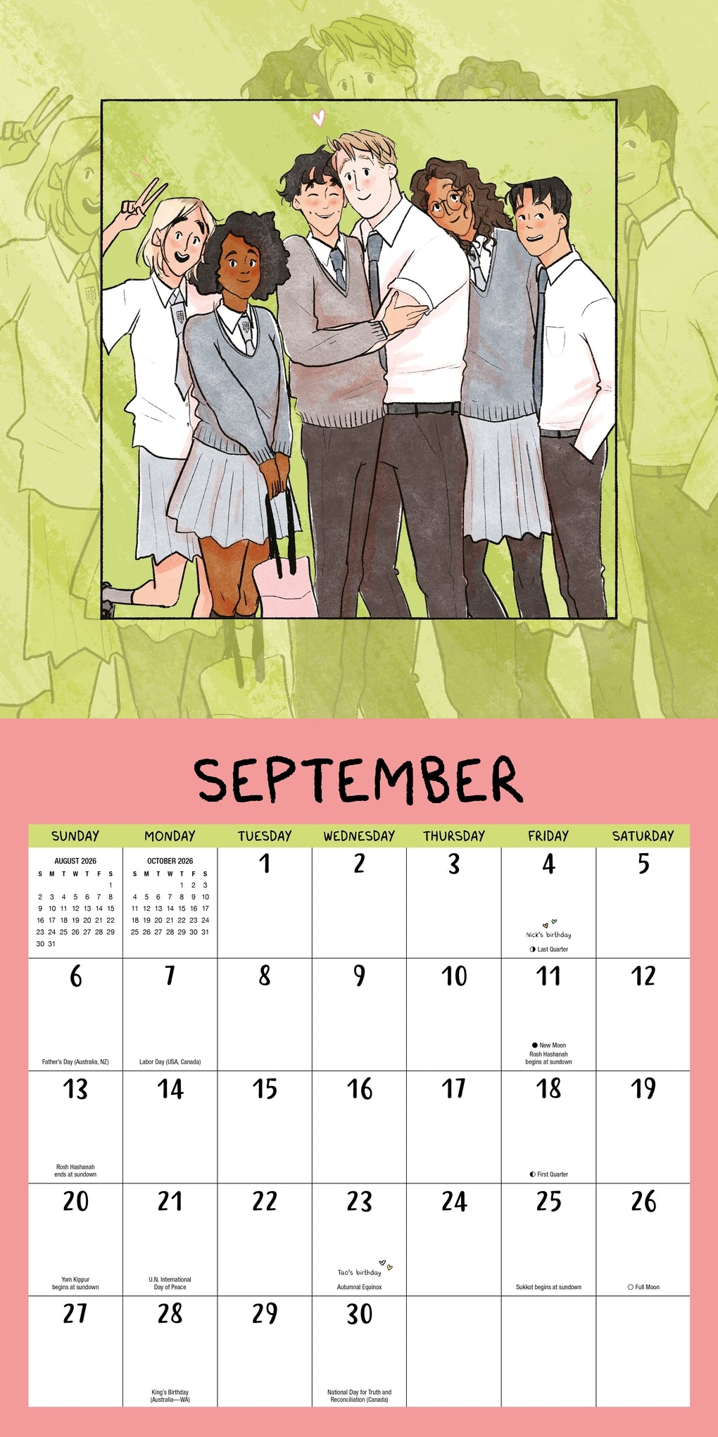 The Heartstopper 2026 Calendar by Alice Oseman