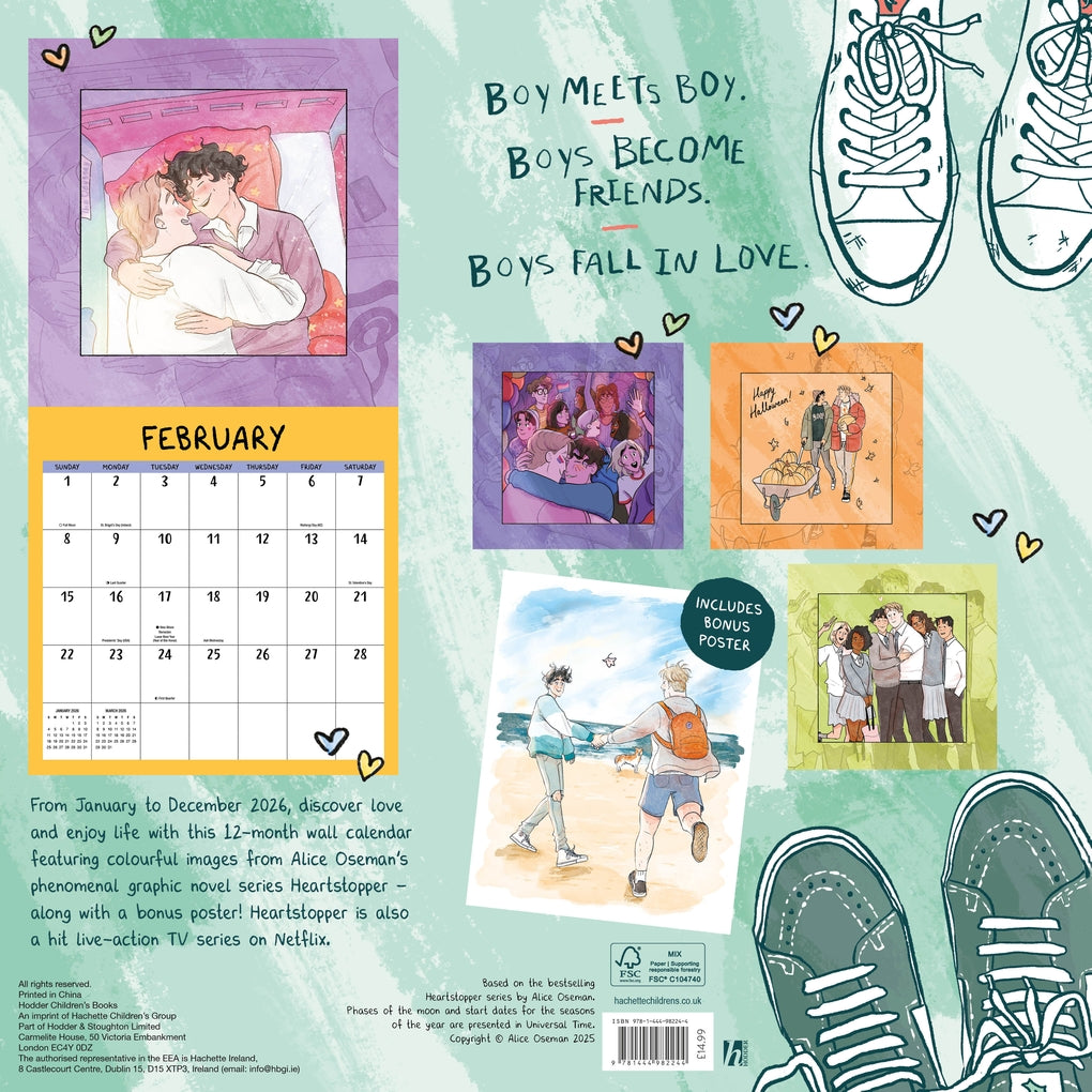 The Heartstopper 2026 Calendar by Alice Oseman