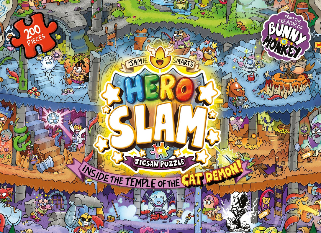 Jamie Smart's Hero Slam Jigsaw Puzzle: Inside the Temple of the Cat Demon by Jamie Smart