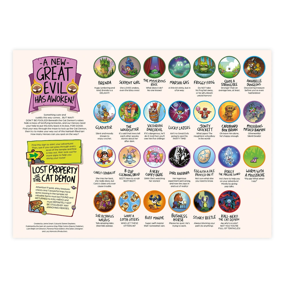 Jamie Smart's Hero Slam Jigsaw Puzzle: Inside the Temple of the Cat Demon by Jamie Smart