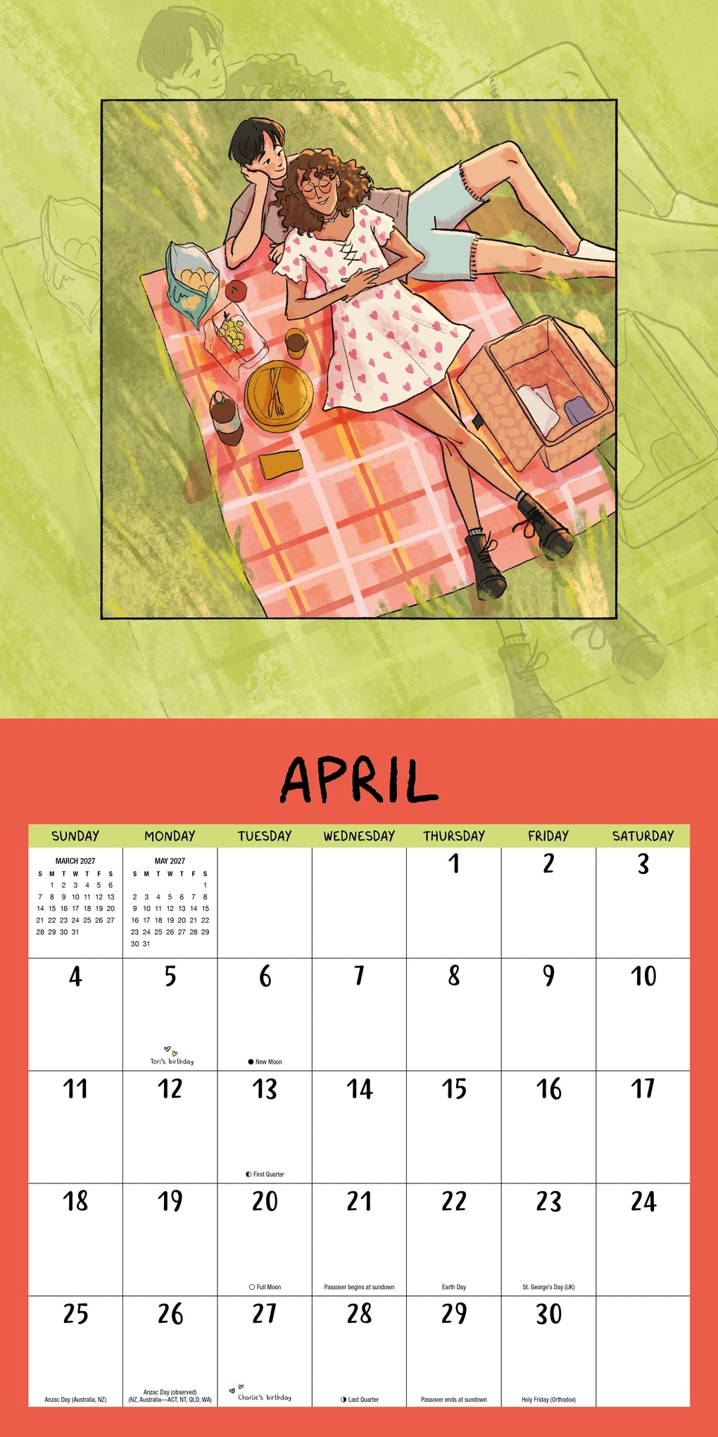 The Heartstopper 2027 Calendar by Alice Oseman