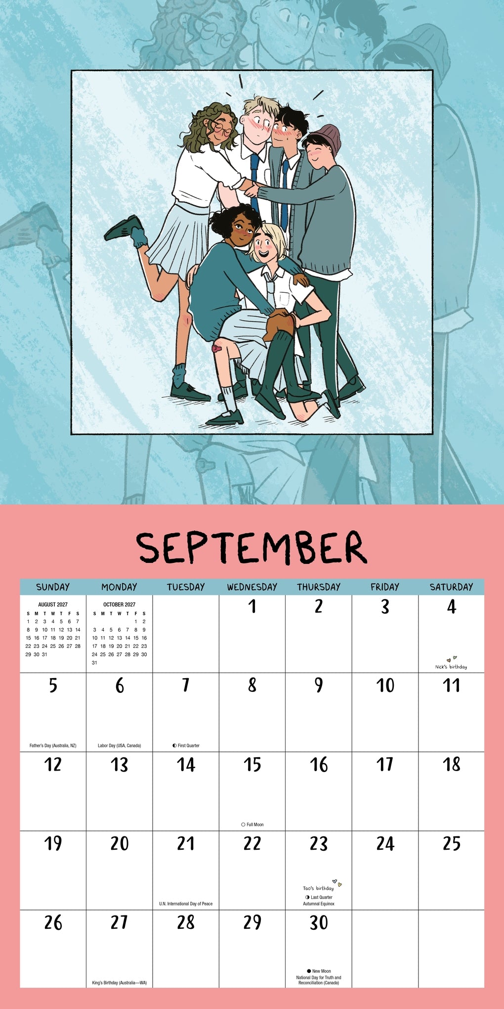 The Heartstopper 2027 Calendar by Alice Oseman